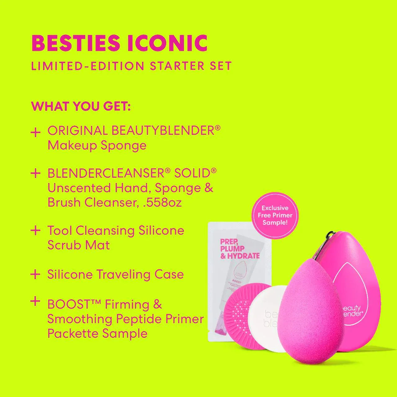 Besties Iconic Makeup Sponge and Cleanser Starter Set